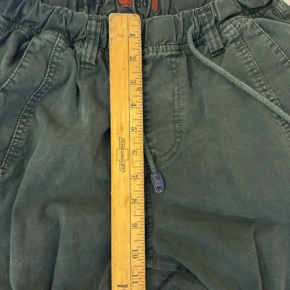 Castro army green Casual Cargo Pant unisex multi pocket utility drawstring waist